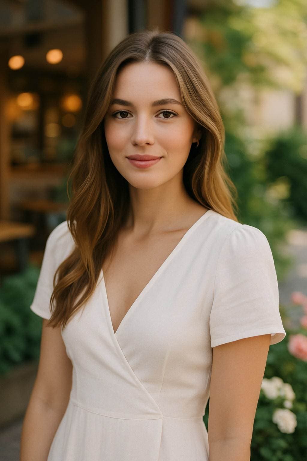 Female portrait for trying EasyCrop image editing tools including crop, resize, and grid maker