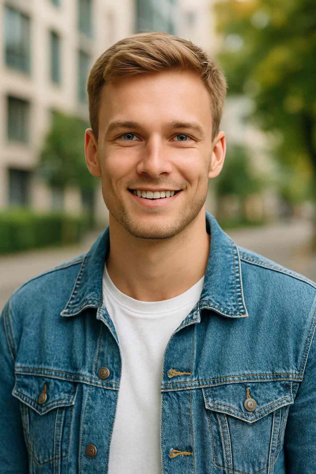 Male portrait for trying EasyCrop image editing tools including crop, resize, and grid maker